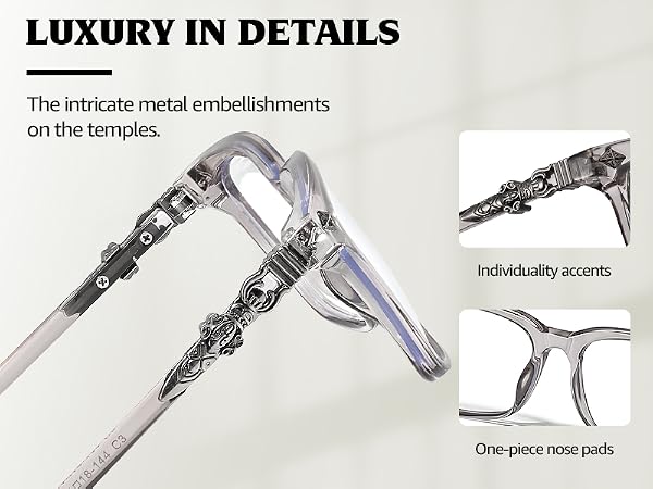 retro luxury metal embellishments