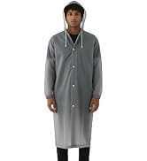 Loomluxe EVA Raincoat for Adults - Reusable Transparent Poncho, Waterproof &amp; Breathable Rain Wear...