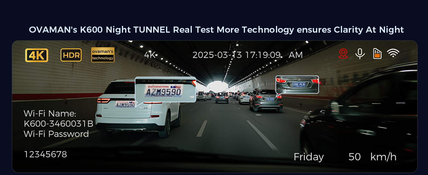 OVAMAN&amp;#39;s K600 Night TUNNEL Real Test More Technology ensures clarity At Night