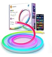 MMEEVT Neon Srtip Light, 20ft/6M RGB+IC Dream Color Dynamic LED Rope Lights, Bluetooth APP Contro...