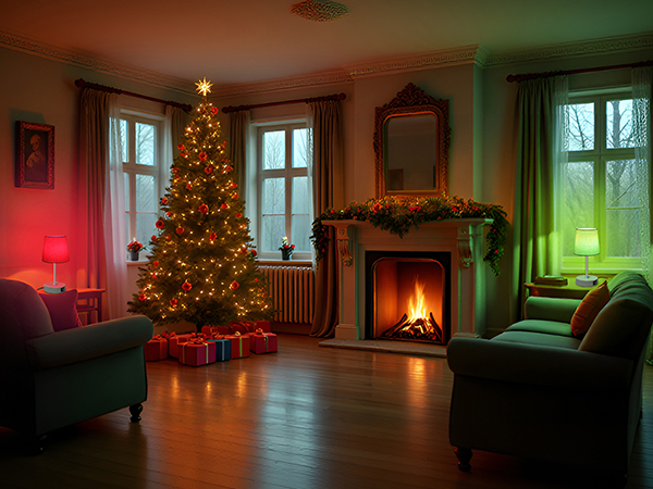 lamp for holiday decor