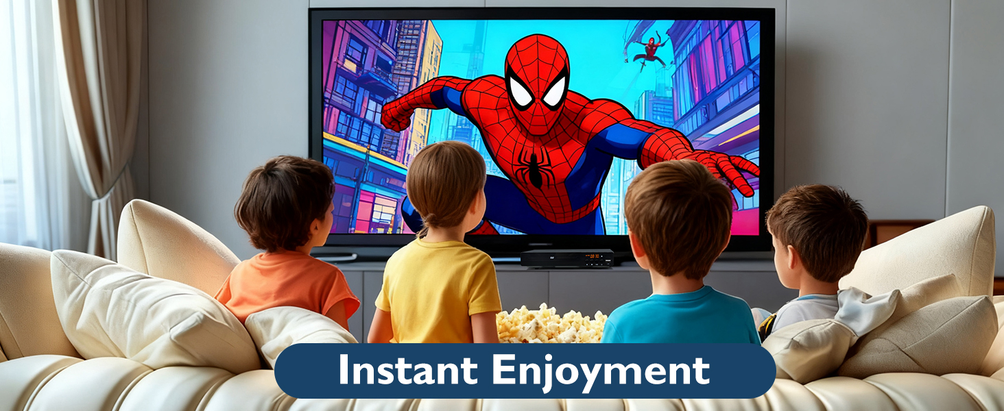 plug and play device, small home media player, quiet dvd machine, usb photo slideshow