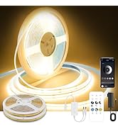 Pandery COB LED Strip Lights Warm White,24V Dimmable led Light Strip KIT with Remote and app Cont...
