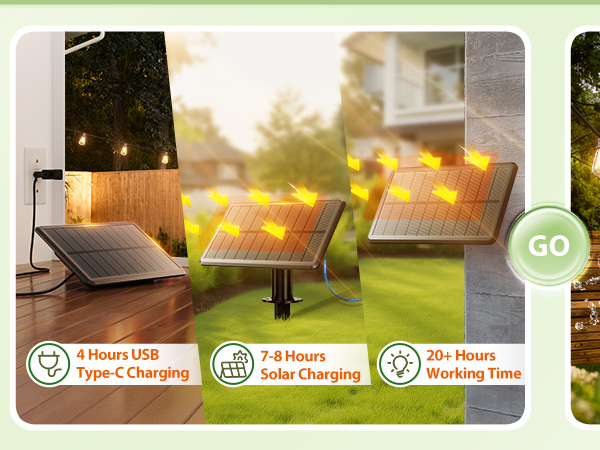 solar string lights outdoor waterproof