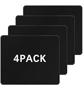 4 PCS Black Mouse pad Bulk with Stitched Edge, 10.2x8.3inches, 3mm Thickness Premium Textured Non...