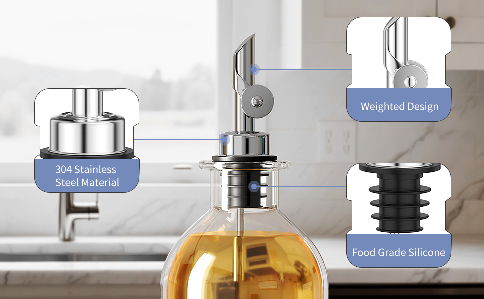 This is a wine pour,304 stainless steel head, with a weighted design, food-grade silicone.