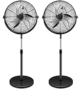 Simple Deluxe 18 Inch Pedestal Standing Fan, High Velocity, Heavy Duty Metal For Industrial, Comm...
