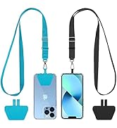 CACOE Phone Lanyard 2 Pack-2× Adjustable Neck Strap,4× Phone Patches,Universal Crossbody Cell Pho...