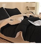LLanCL 3D Jacquard Design Comforter Set, Ultra-Soft Warm Queen Size Sherpa Fur Plush 3-Pieces Set...