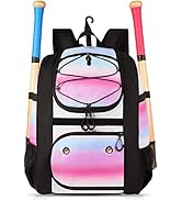 MATEIN Softball Bag, Lightweight Baseball Backpack with Shoe Compartment, Baseball Bag with Fence...