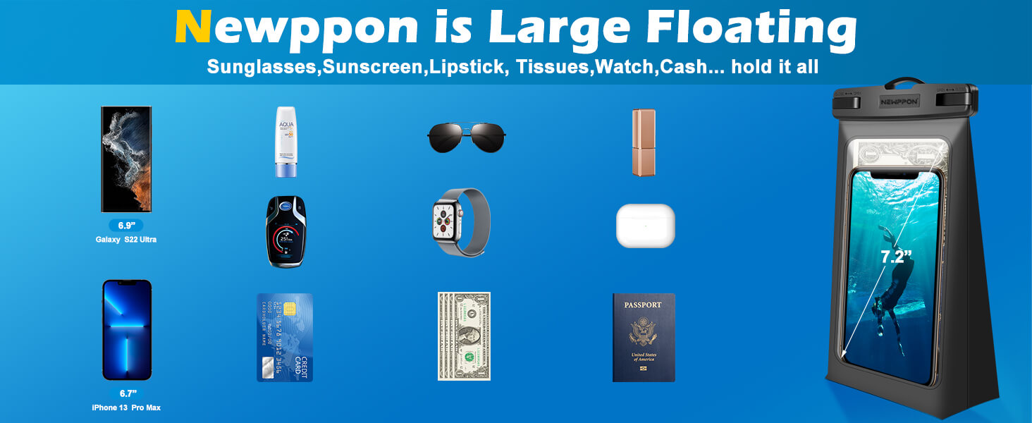 Newppon Floating Waterproof Phone Pouch