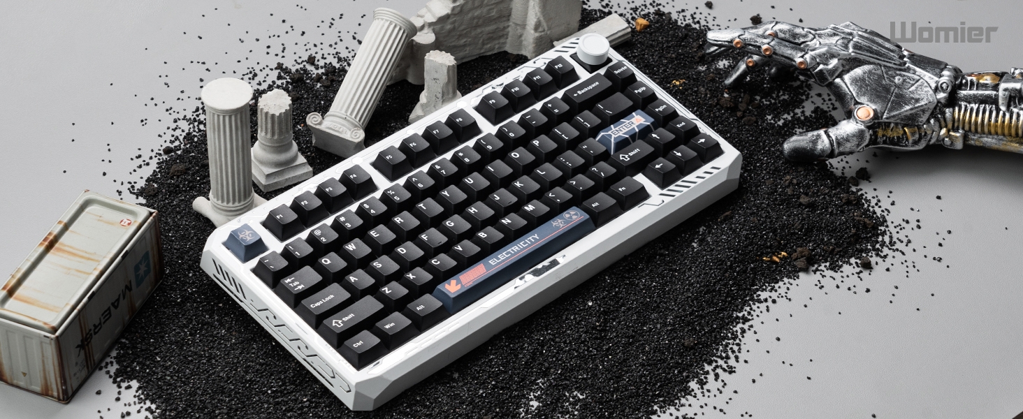 75% Wireless Keyboard with Knob Full Aluminum, VIA/QMK Custom Mechanical Keyboard