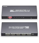 HDMI Splitter 1 in 4 Out 4K 120Hz, 8K HDMI Splitter 1 in 4 Out Support 8K@60Hz, 4K@120Hz, HDMI 2....