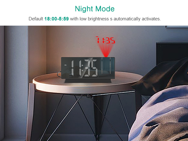 Projection Alarm Clock, Digital Clock