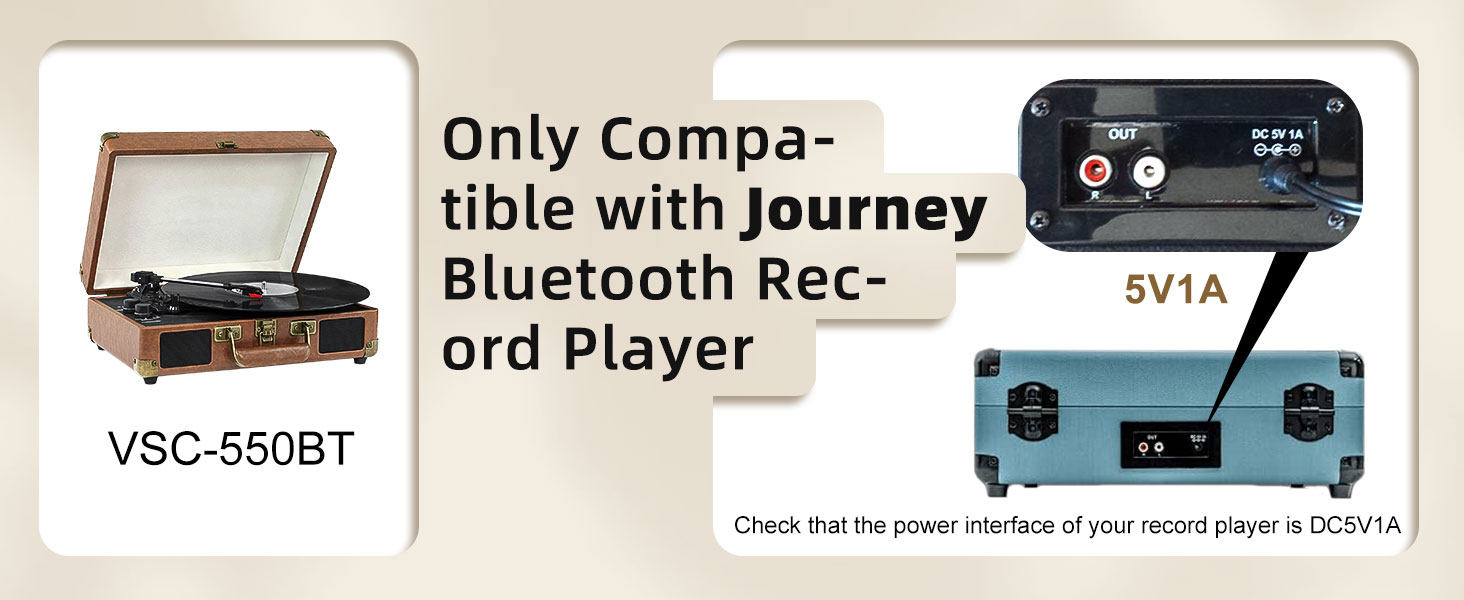 Only Compatible with Journey Bluetooth Record Player