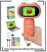 eSynic Kids Digital Microscope Up to 1000X Magnification with 2 Inch HD IPS Screen 8 LED Lights 3...
