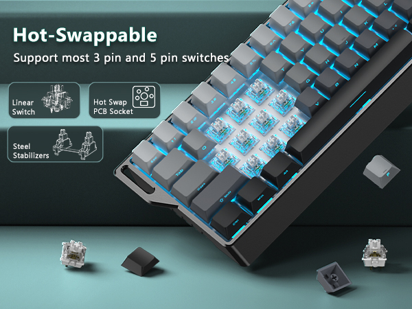 clicky keyboard portable gaming keyboard creamy keyboard