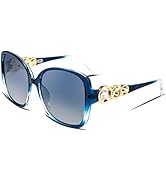 FEISEDY Women's Fashion Sunglasses, Oversized Square Frame with Pearl Sparkling, Polarized UV Pro...