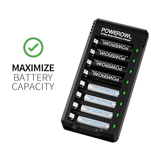Rechargeable AA Batteries with Charger