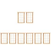 Angoily 1: 12 Scale Dollhouse Windows, 8 PCS Simulated Twelve Lattice Miniature Wooden Windows Fr...