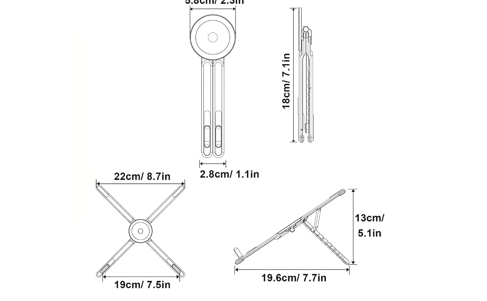 3-in-1 Adjustable Laptop Stand