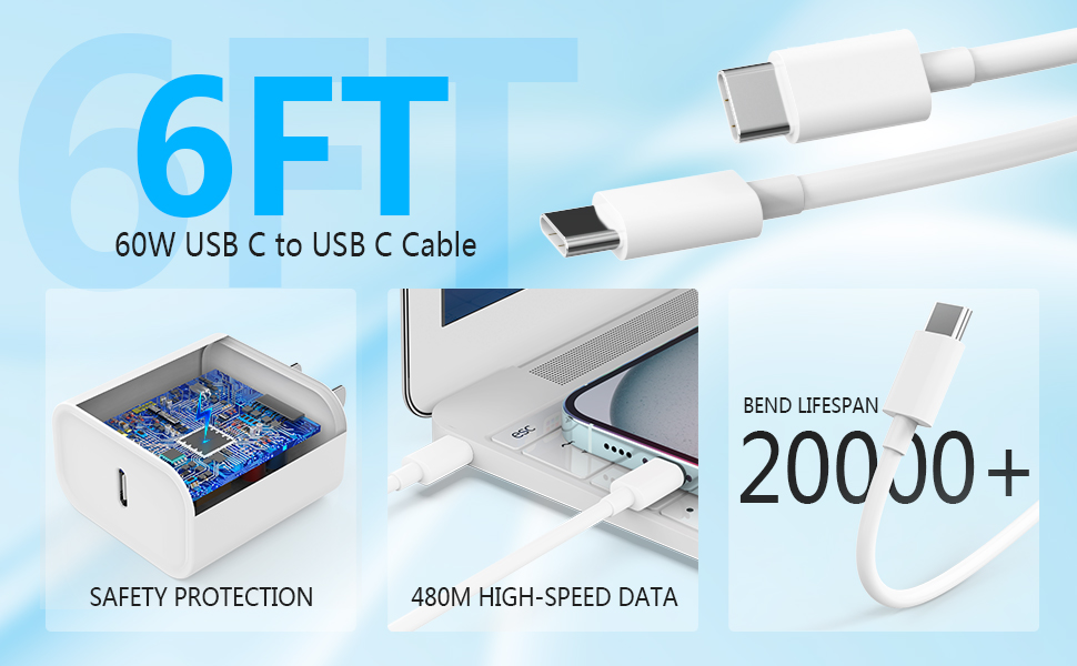 60W USB C to UsB c Cable