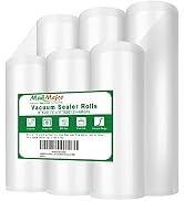 MakMeFre 6 Pack 8"x20'(3Rolls) and 11"x20' (3Rolls) Vacuum Sealer Bags Rolls for Food,Commercial ...
