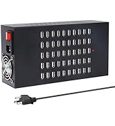 50 Port 200 Watt (40A) USB Charging Station, High Power Fast Charger Block, Multiple Desktop Char...