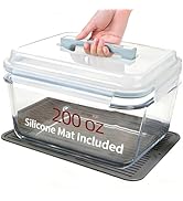 Susukkie Extra Large Glass Storage Containers with Lids 200oz/6000ml - Airtight Borosilicate Larg...