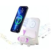 YKSTT Wireless Charger with Bluetooth Speaker, 15W Qi Certified Fast Charging Wireless Station fo...