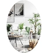6Pack Acrylic Mirror Wall Stickers,Oval Mirrors Tiles Self Adhesive, Unbreakable Mirrors Stickers...