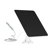 Solar Panel for Security Camera, 6W USB Solar Panel Compatible with DC 5V Rechargeable Battary Po...