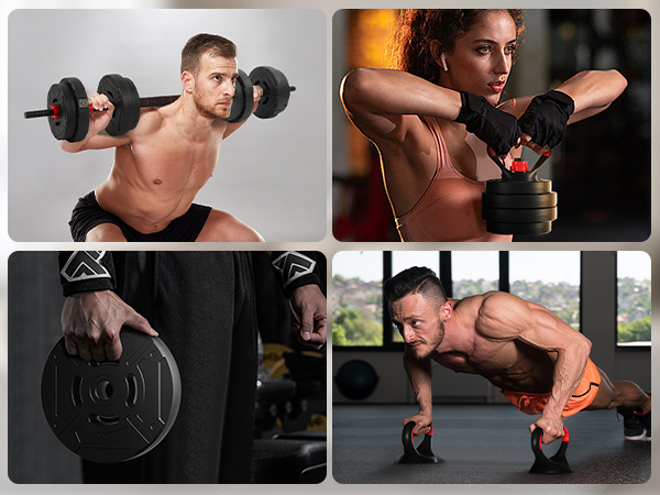 4 in 1 adjustable dumbbell 40lb