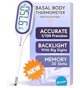 iProven Basal Body Thermometer with Backlight & Big Digits, 1/100 Degree High Precision, BBT for ...