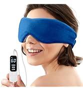 YFONG Heated Eye Mask, Warm Eye Compress Mask for Dry Eyes, USB Electric Heating Pad with Tempera...