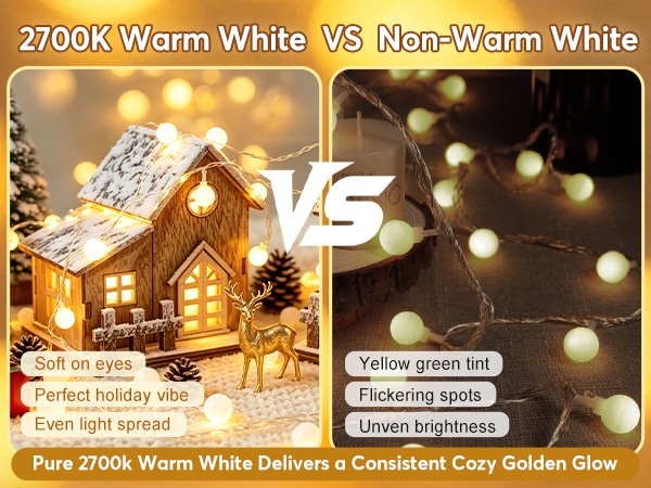 warm white string lights