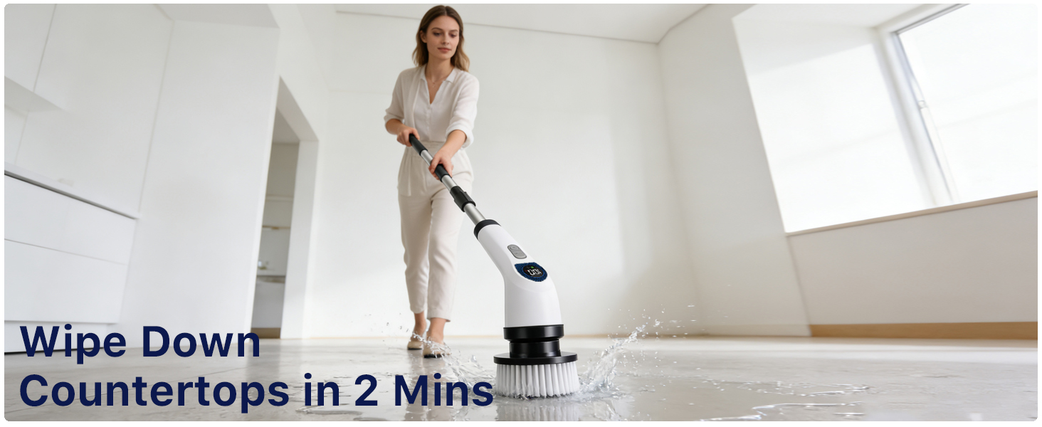 long handled scrubbers electric