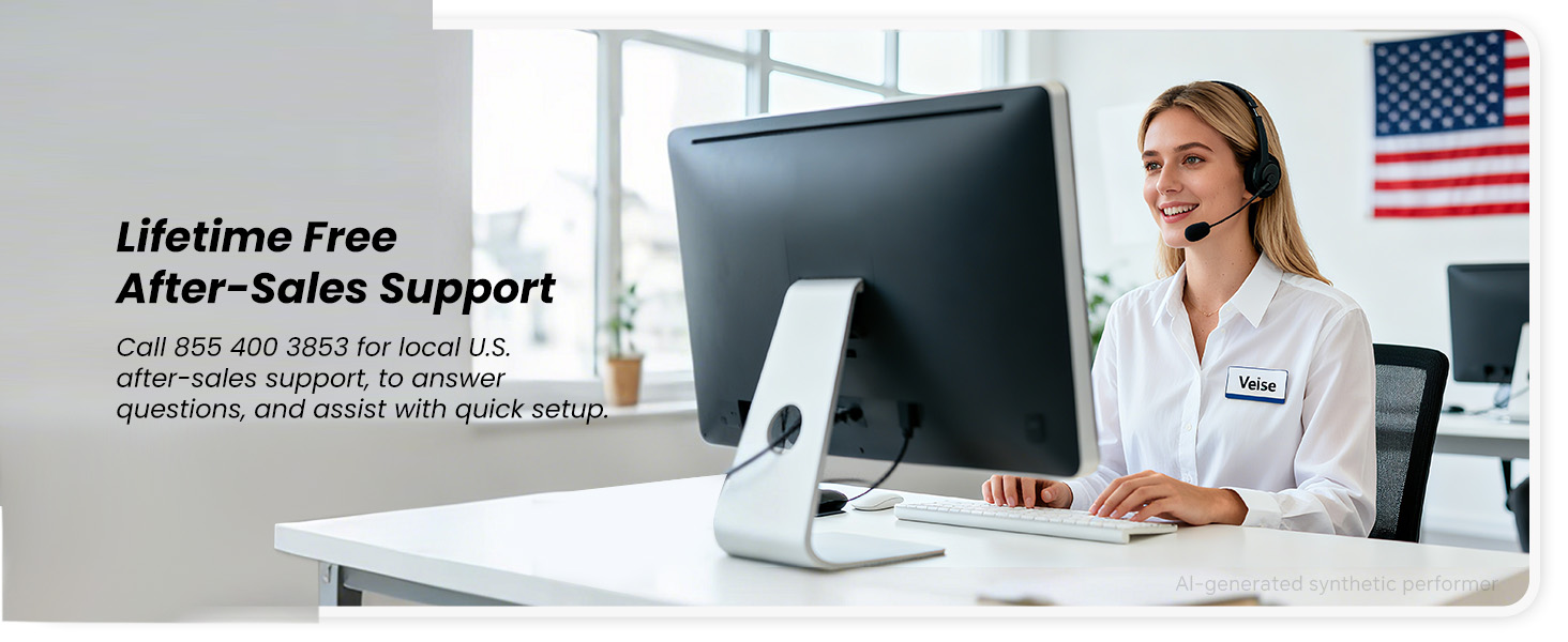Veise service representative providing after-sales support