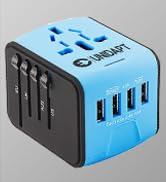 Unidapt Universal Travel Adapter, International Plug Adapter Fast 2,4A 4-USB European Power Plug,...