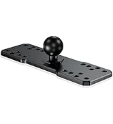 BRCOVAN 1'' Ball Fish Finder Mount Plate, Aluminum Alloy Universal Marine Electronic Plate for Ga...