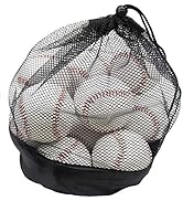 Tebery 12 Pack Standard Size Adult Baseballs Unmarked &amp; Leather Covered Training Ball