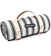 G GOOD GAIN Waterproof Picnic Blanket Portable with Carry Strap for Beach Mat or Family Outdoor C...