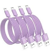 4 Pack [Apple MFi Certified] Apple Charging Cables 6ft, iPhone Chargers, Lightning Fast iPhone Ch...