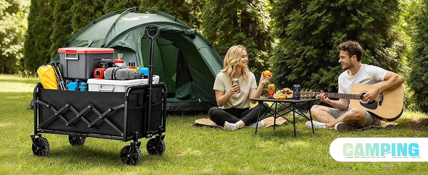 Collapsible Wagon Cart with Wheels Foldable