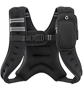 ZELUS Weighted Vest, 6lb/8lb/12lb/16lb/20lb/25lb/30lb Weight Vest with Reflective Stripe for Work...