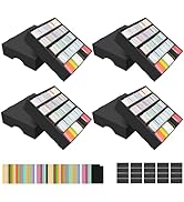 AOBOPLE 4 Pack Trading Card Storage Box,4650 Count Sports Card Storage Box with 48 Colorful Divid...