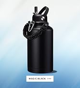 64 oz black water bottle