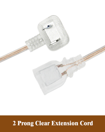 clear extension cord thin indoor