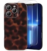 MYY Cute Phone Case for iPhone 13 Pro Case, [with 2X Screen Protector] Tortoise Shell Pattern Leo...