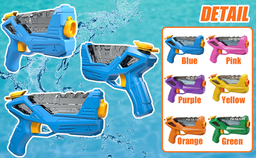 6 Pack Color Water Guns